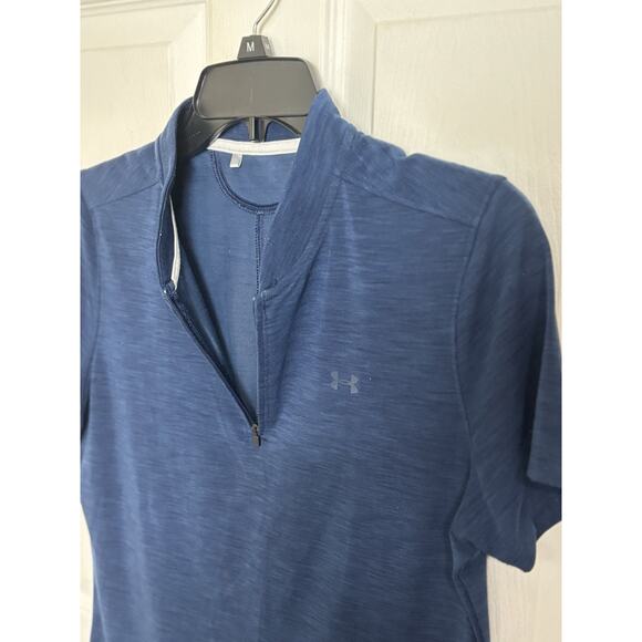 Under Armour Women’s Quarter Zip Short Sleeve Threadborne Heat Gear Size Med - Picture 4 of 4